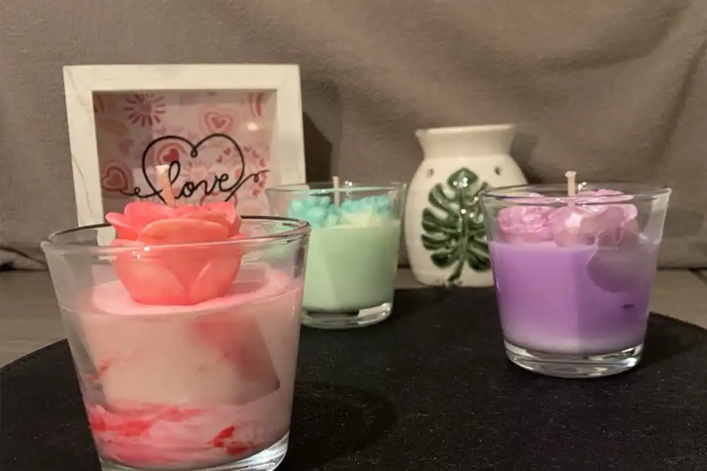 Les bougies marbrées